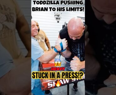 Brian Shaw Gets Pushed to the Limit by Todd Hutchings in Intense Arm Wrestling Training!😱#brianshaw