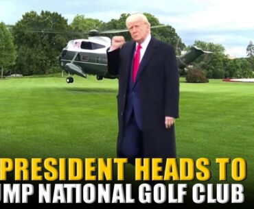 US President Donald Trump departs White House for Trump National Golf Club