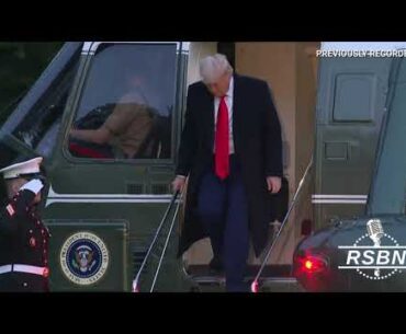 WATCH: President Trump returns to White House after a Gala at the Trump National Golf Course