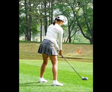 Swing is Good & Balance is Good too.  She is Hyunkyung Park, Korean ladies tour professional.
