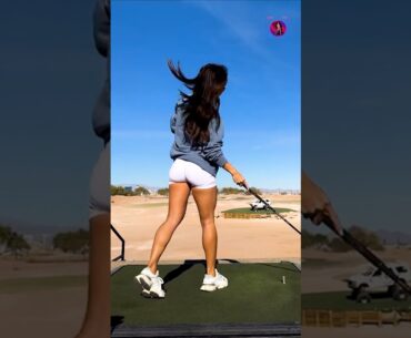 Amazing Golf Swing you need to see | Golf Girl awesome swing | Golf shorts |  Michele