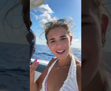 KAI TRUMP SINGS SONG ON LUXURY BOAT