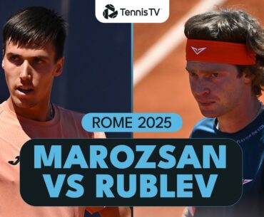 Andrey Rublev vs Fabian Marozsan | Rome 2025 Highlights