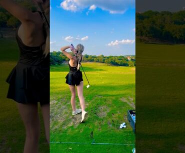 my 8 iron is pretty dialed. #golfgirl #golfgirls #golfswing #8iron #atxgolf #austingolf #golfer