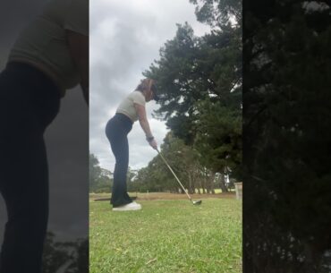 Nice hit to the grass!#golf #womengolf #girlsgolf #womeninsports #golfswing