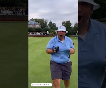 EPIC GOLF SHOT  AT A WEDDING