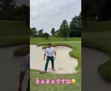バンカーショットのスロー映像 #ゴルフ #golf #バンカー #バンカーショット