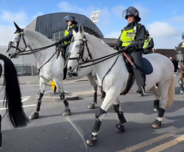 Millwall Fans & Bus with Alex Neil Japhet Tanganga & all Millwall players arrival Selhurst Park &