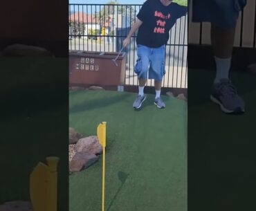 Horse Shoe Trick Shot HOLE IN ONE!