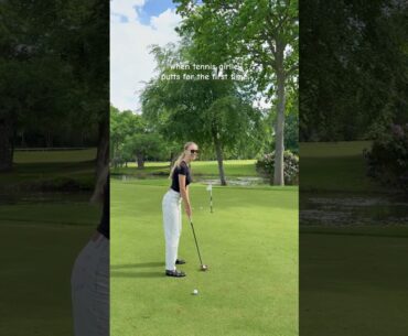 I have to say - golf is kind of fun #golfgirl #tennisgirl #putting