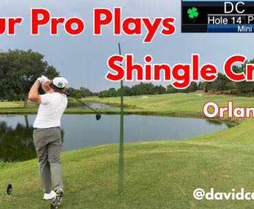 Pro Golfer plays Shingle Creek Golf Course, Orlando, Florida.