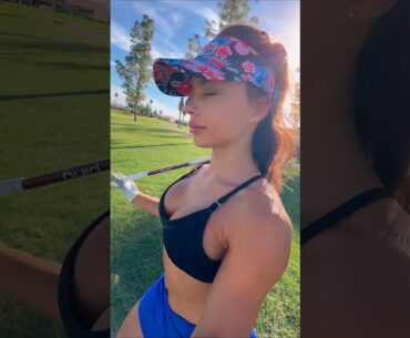 Amazing Golf Swing you need to see | Golf Girl awesome swing | Golf shorts | Jazmy