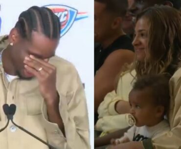 SGA gets emotional thanking his Wife after winning MVP and gifts teammates Rolex's