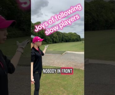 Being stuck behind slower plates on the golf course #golfsisters #golf #golfgirl #girlgolfers