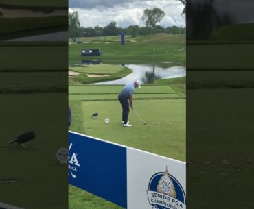 Lee Westwood teeing off 10 at Congressional for the 2025 PGA Championship #golf #golfswing