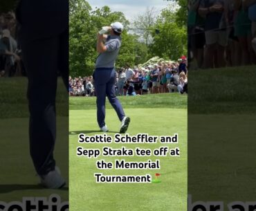 Scottie Scheffler and Sepp Straka tee off at the Memorial Tournament⛳️#memorialtournament #golf #yt