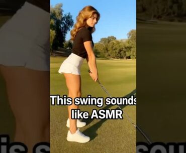 This swing sounds like ASMR 😴 #funny #shorts #reels #golf #girl #asmr