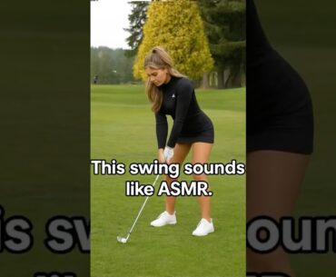 This swing sounds like ASMR 😴💤 #funny #shorts #reels #golf #girl #asmr