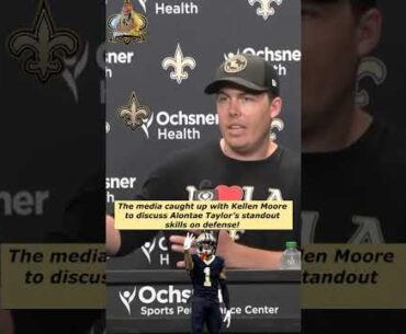 The media caught up with Kellen Moore to discuss Alontae Taylor’s standout skills on defense.