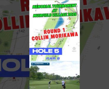 Collin Morikawa Hole 5 Day 1 Memorial Tournament at Muirfield Village