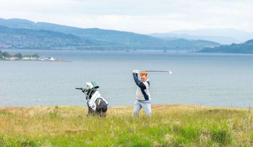 Back swing in action. Picture: Cameron Brown/Maggie's Highland.