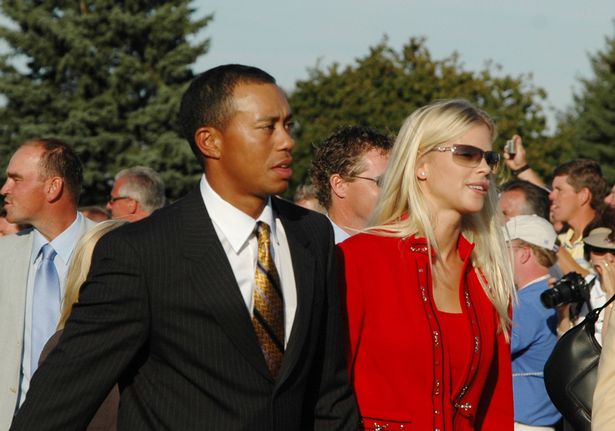 Tiger Woods and ex-wife Elin Nordegren leave the stage after opening ceremonies at the 2004 Ryder Cup