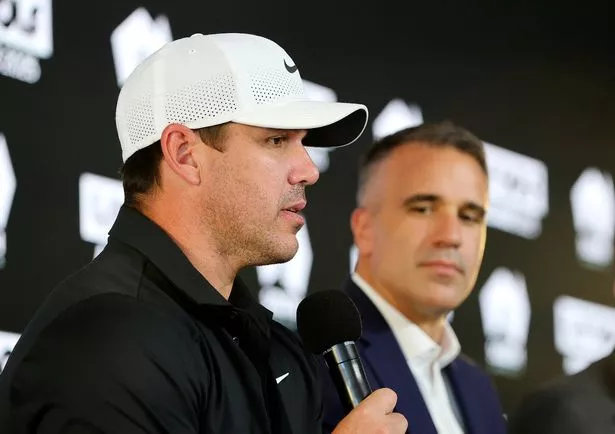 Brooks Koepka, Captain of Smash GC during a press conference with Peter Malinauskas, Premier of South Australia and Scot O'Neil, CEO LIV Golf ahead of Liv Golf Adelaide 