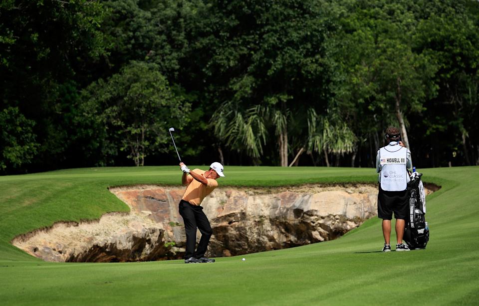 Charles Howell III plays a shot on the seventh hole during the second round of the 2017 OHL Classic at Mayakoba in Playa del Carmen, Mexico.