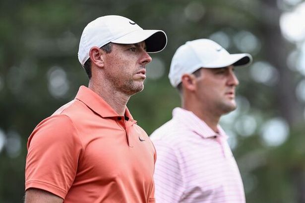 Scottie Scheffler (R) and Rory McIlroy (L)