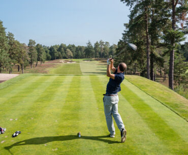 Golfer playing on their own
