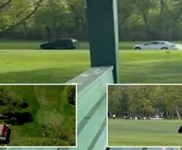 Golfer, 70, struck by SUV in car chase on Chicago golf course: video
