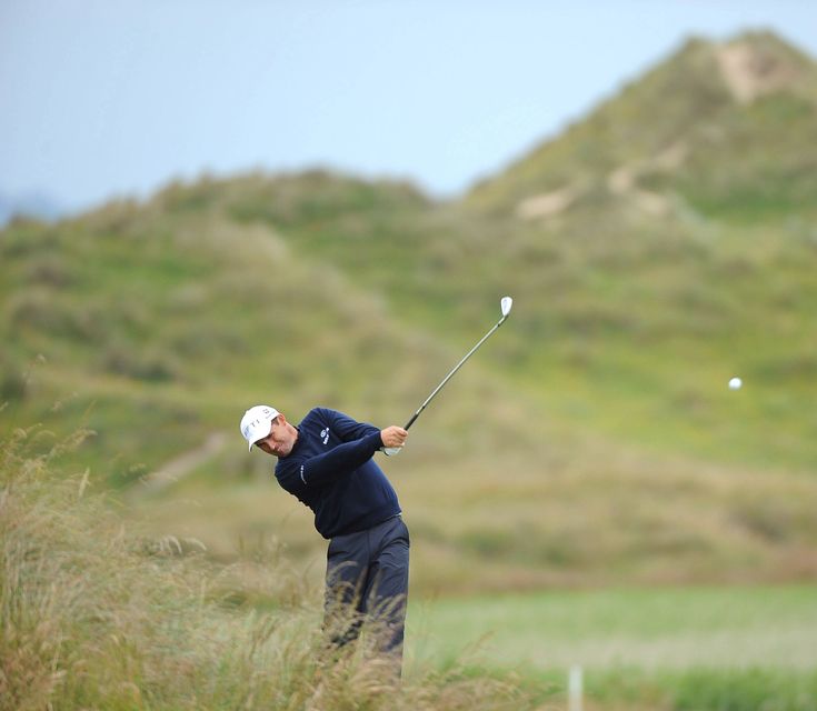 Pádraig Harrington tees off from the fourth tee box during the Irish PGA Championship at the European Club in 2009. Photo: Matt Browne / Sportsfile