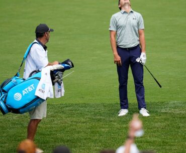 Shoeless Jordan Spieth saves par on memorable Memorial Tournament hole