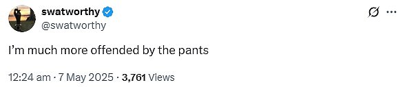 One supporter said they were more concerned by the trousers Bieber was wearing