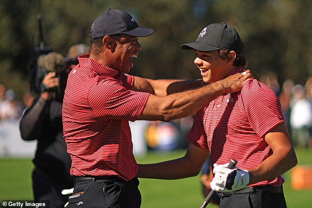 Charlie is the eldest son of Tiger, a three-time US Open champion and 15-time major winner