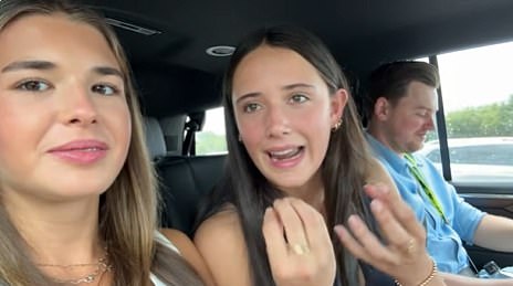 Kai's best friend Emma Markin [center] also gave her top trio while hanging together in Miami