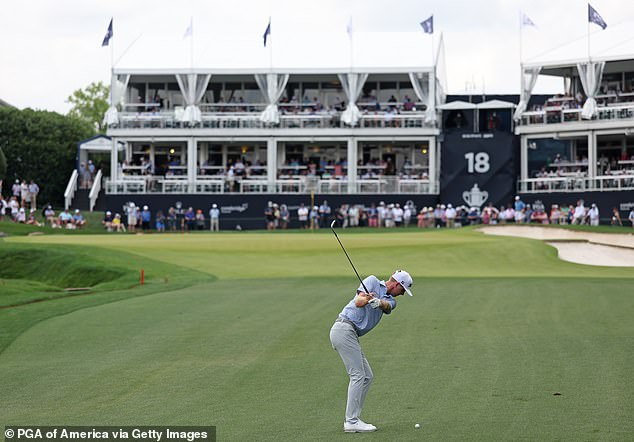 Gerard revealed his college coach wouldn't let the team leave the 18th until they all made par