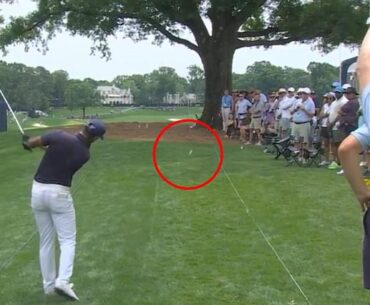 Aaron Rai was inches away from hitting a fan in a terrifying incident at the PGA Championship
