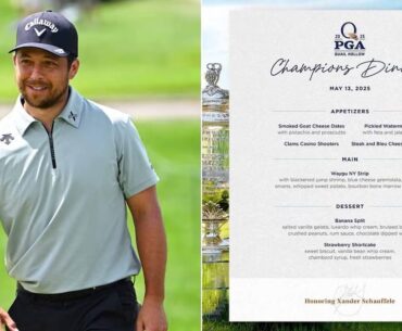Xander Schauffele unveils pricey PGA Champions Dinner menu