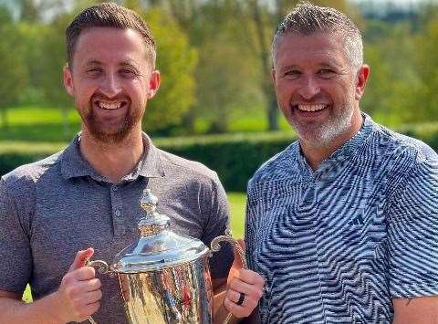 Daniel McCarthy won the Foundation Cup at Haverhill Golf Club, which was presented by captain Lee Russell. Picture: Linda Alexander