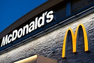 FILE - A sign at a McDonald's restaurant is displayed on April 29, 2024, in Albany, Ore. (AP...