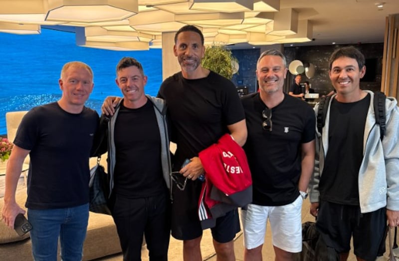 Rory pictured after arriving in Spain (x.com/rioferdy5)