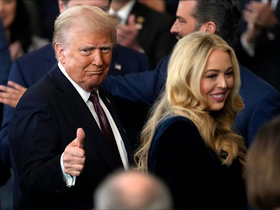 President Donald Trump and Tiffany Trump