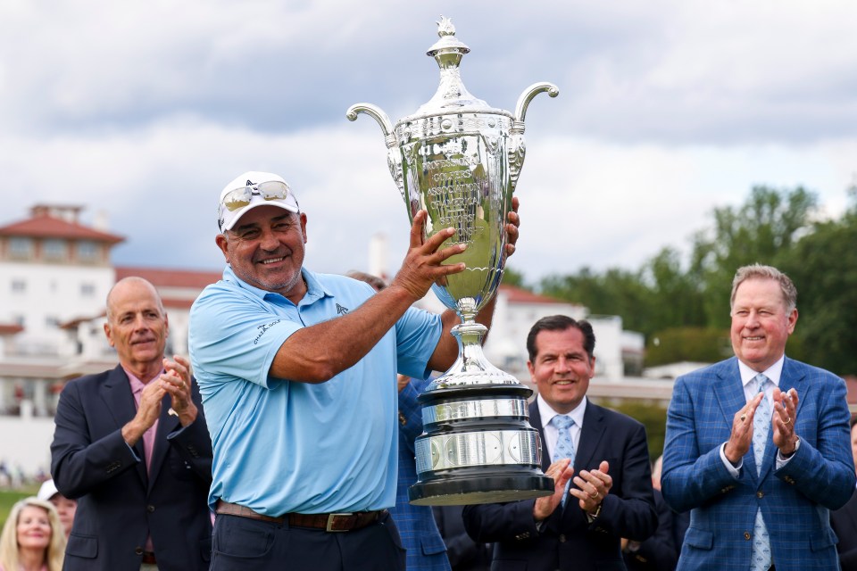 Cabrera won the Senior PGA Championship in Maryland on Sunday
