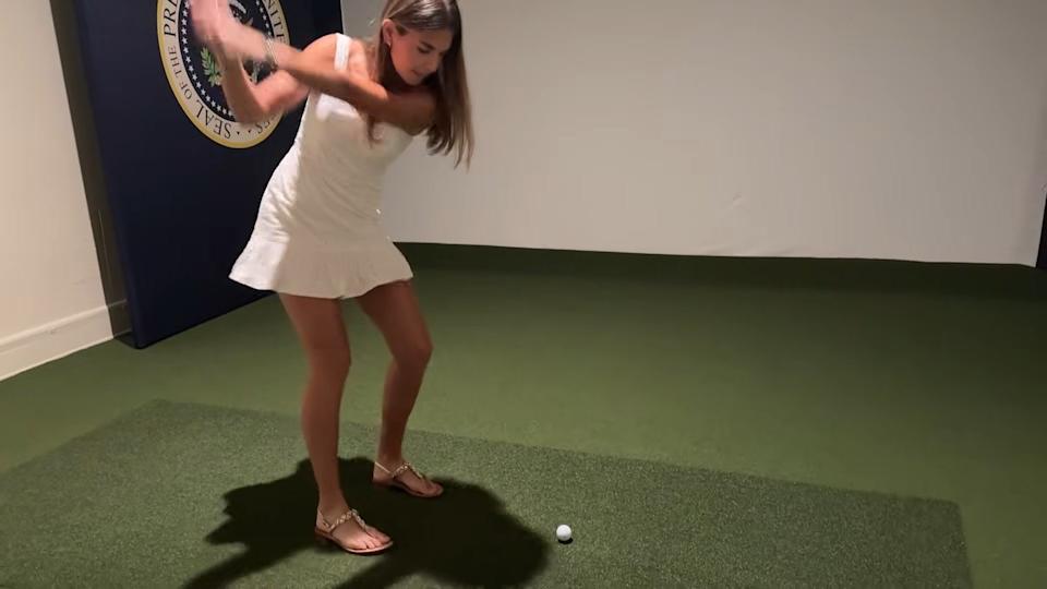 In the viral video, which has so far amassed over 1.2 million views, the teenager gave fans a look at what Easter in the White House is like. <p class="credit">(@kaitrump/YouTube)</p>