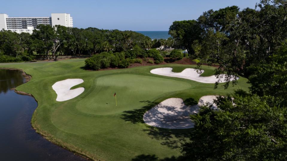 The 18th hole at the Dunes Beach and Golf Club in Myrtle Beach, South Carolina. (Photo courtesy of Dunes Golf and Beach Club)