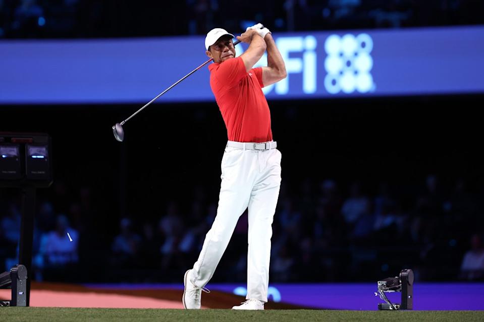 The insider called their connection “good for” Woods. TGL Golf via Getty Images
