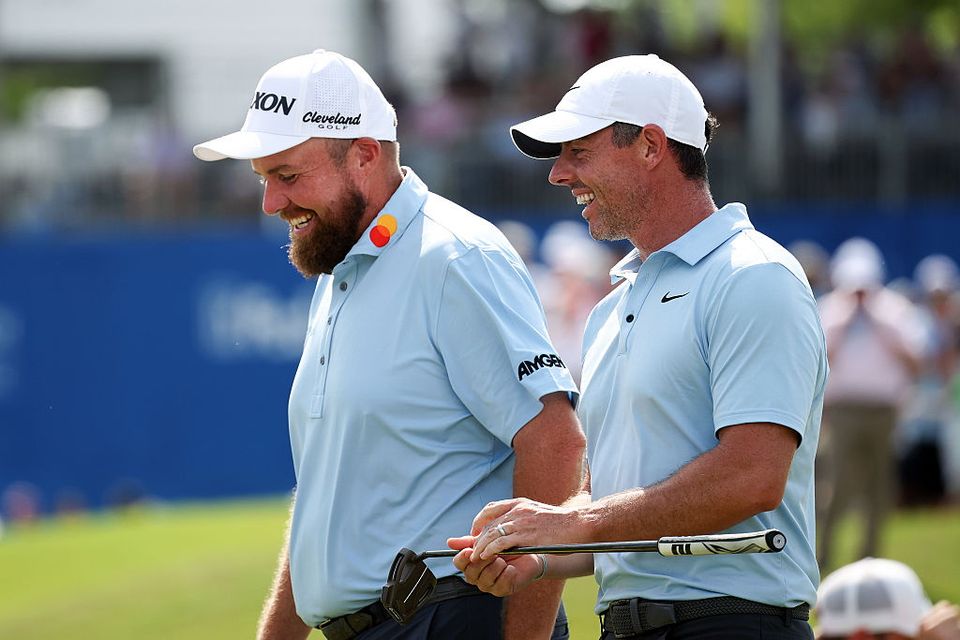 Rory McIlroy and Shane Lowry at the Zurich Classic in New Orleans on April 26. Photo: Getty 