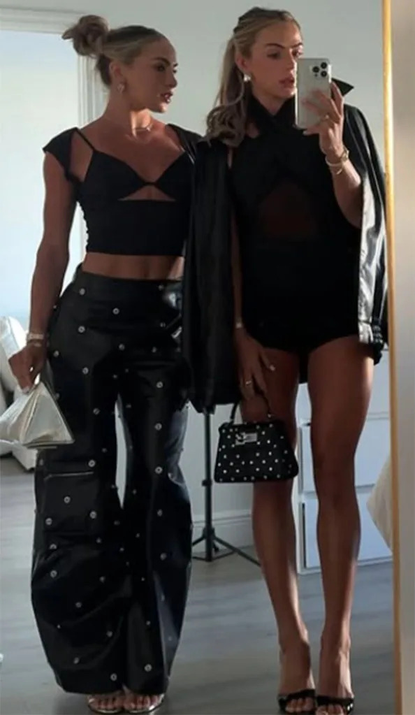 Hanna and Haley Cavinder attended UFC 314 in Miami <br>and linked up with Kai Trump, as seen in footage on <br>social media. Instagram