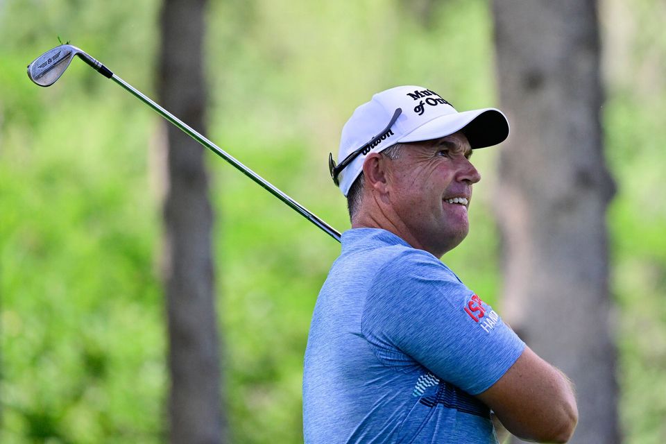 Pádraig Harrington in action at the US Senior Open Championship at Broadmoor Golf Club, in Colorado Springs, Colorado. Photo: Andy Cross/The Denver Post via AP